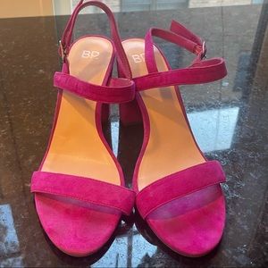 Pink Suede 4” Sandals